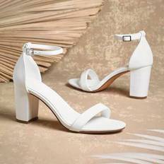Shein Ladies Chunky Heels With Ankle Strap