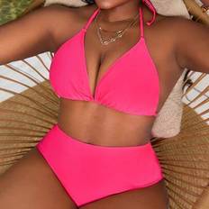 Elastane/Lycra/Spandex Bikini Sets Shein Sexy Plus Size Bikini Set
