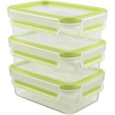 EMSA Clip & Close Green Food Container 3pcs 0.55L