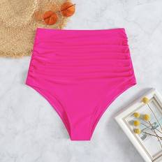 Shein Summer Beach Ruched High Waist Bikini Bottom