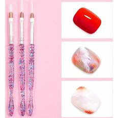 Nail Art Brushes & Dotting Tools Shein Nail Art Clean Up Brushes - 3 Pcs Painting