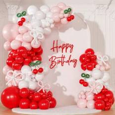 Balloon Arches on sale Shein Pink And Red Cherry Balloon Garland Arch Kit 115pcs