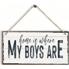 Wood Wall Decor Shein Charming Home Is Where My Son Is Wooden Hanging Plaque 1pc Wall Decor