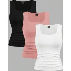Shein Lässiges Slim Fit Damen Top - Einfarbig