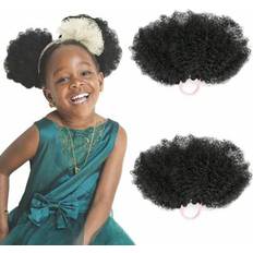 Shein 2 Packs Girls Wig Hair Tie Kid Ponytail Double Afro Puffs 4 inc