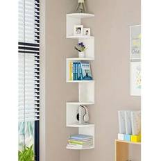 Shein 5-Layer White Plastic Corner Wall Shelf