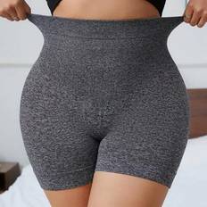 Elastane/Lycra/Spandex Girdles Shein Seamless Plus Size Butt Lifting And Abdomen Control Shaping Shorts