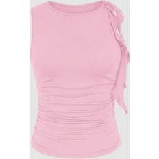 INAWLY Ladies Solid Color Pink Tank Top - Fashionable For Summer