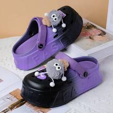 Clogs Shein Fashion Platform Clogs Cartoon Slip-On Mule Shoes - Summer/Autumn