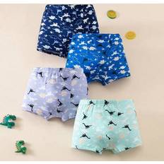 Elastane Boxer Shorts Shein Young Boy Dinosaur Print Boxer Briefs