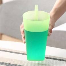 Tumblers on sale Shein Plastic Set With Built-In Straw 12.17oz Tumbler