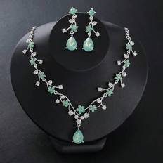 Jewellery Sets on sale Shein Vintage Plum Set With Purple Rhinestone Earrings And Necklace - Purple