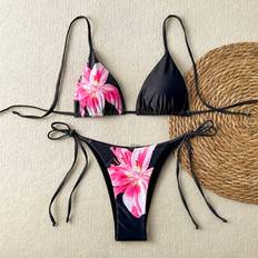 Polyester Bikini Sets Shein Floral Print Bikini Set - Summer