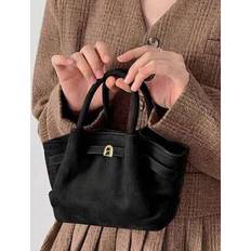 Multicoloured Bucket Bags Shein European And American Niche Design Suede Leather Bucket Bag - Women's