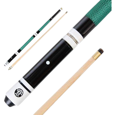 Jonny 8 Ball Hardwood 4 Piece Adjustable Snooker Pool Cue and Padded Soft Case 4 x 11mm Screw Tips
