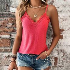 Shein Women Contrast Lace Embroidered Camisole Top