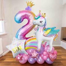 Shein Unicorn 2nd Birthday Balloon 54pcs