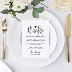 Paper Table Decorations Shein 50pcs Wedding Party Table Thank You Cards