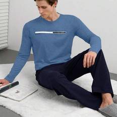 Men - Stretch Sleepwear Shein Men Letter Graphic PJ Set