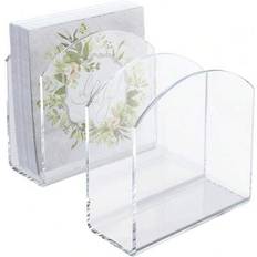 Napkin Holder on sale Shein 1/2 Pcs Crystal Clear Acrylic Napkin Holder