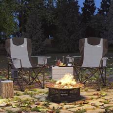 Camping & Outdoor Shein Outsunny Set Of 2 Folding Camping Chairs