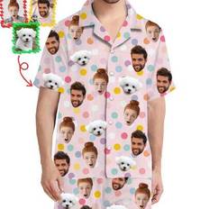 Men - Stretch Sleepwear Shein Men Spring Customized Pajama Set - Personalized Print