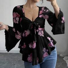 Casual Sexy Vacation French Style Floral Mesh Bowknot - Ibiza
