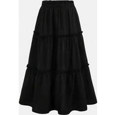 Skirts Shein Boho Long Skirt Break Paperbag - Black