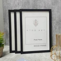 Shein 3 Pcs Wooden Frames For Picture Wall 10x15 15x20 20x25 A4 Black Photo Frame