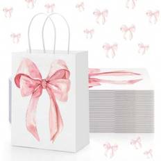 Shein Pink Bow Paper Gift Bags 12Pcs