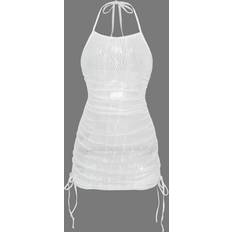 Shein Summer Beach Drawstring Side Halter Cover Up Dress