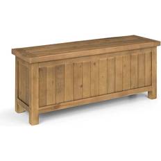 Natural Storage Benches Julian Bowen Caleb Medium Wood Storage Bench 110x45cm