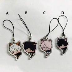 Aluminium Keychains Shein Love And Deepspace Sylus Qin Che Rafayel Xavier Zayne Cat Theme Cosplay Key Chain - Souvenir