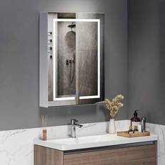 Bathroom Furniture Shein LED Bathroom Mirror Cabinet With 3 Colors
