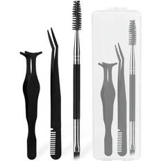 Tweezers Shein Eyelash Tweezers With Storage Box - Includes Pointed