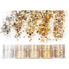 Nail Decoration & Nail Stickers Shein Gold Chunky Glitter For Nails - 5 Bottles 5 Bottles 5 Bottles - 5 Colors