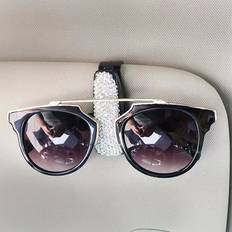 Shein Rhinestone Decor Car Glasses Holder