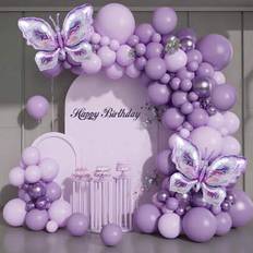 Party Balloon Arches Shein Purple Balloon Garland Arch Kit 126pcs