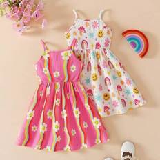 Sportswear Garment Dresses Children's Clothing Shein Young Girl Casual Sports Knit Dress - Summer