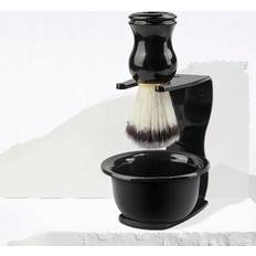 Black Shaving Sets Shein Black Plastic Shaving Lather Bowl & Brush Kit