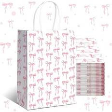 Pink Gift Bags Shein Pink Bow Paper Gift Bags 12Pcs
