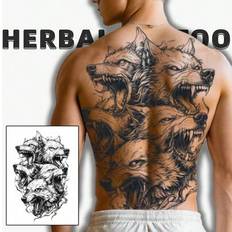 Cosmetics Shein Hellwolf Backful Temporary Tattoo Semi Permanent Waterproof Sweatproof Last - 1-2 Weeks