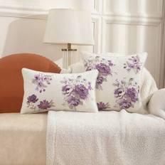 Florals Cushion Covers Shein Flower Embroidered Decorative Throw Pillow Canvas Spring/Summer Cushion Cover