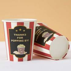 Birthdays Paper Cups Shein Disposable Cinema Theme Paper Cups 10pcs