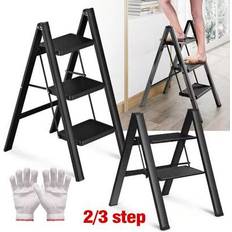 Shein 3 Step Ladder Folding Heavy Duty Aluminium Outdoor Indoor Lightweight Step Stool