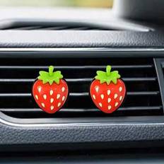 Car Care & Vehicle Accessories Shein Colorful Mini Strawberry Car Air Vent 2pcs