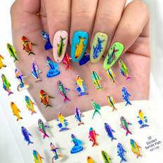 Nail Decoration & Nail Stickers Shein Cute Multi-Color Tropical Fish Goldfish Fashion Element Nail Art Sticker - Personal