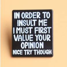 Shein Short Phrase Enamel Brooch - Lapel Pin