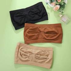 Shein 3 Pieces Set Of Women's Strapless Backless Bra