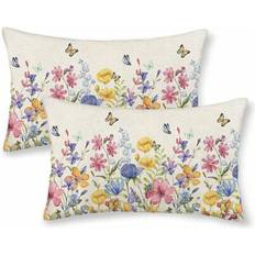 Shein 2 Pcs Floral Decorative Pillow Covers Cushion Cover Multicolour